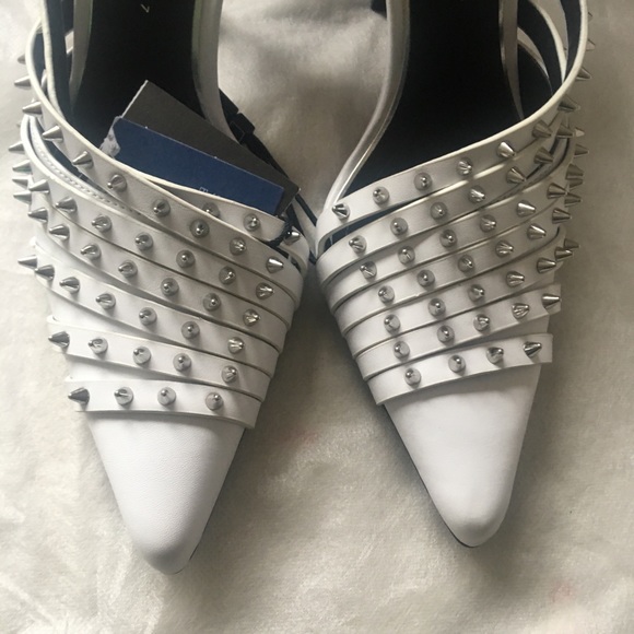 Zara high heel studded mule pointed toe pumps - Picture 5 of 7